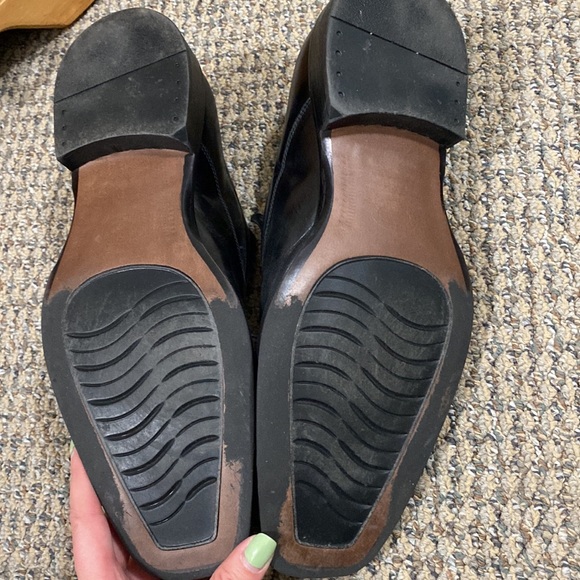 Black mens square toe dress shoes - Picture 4 of 5